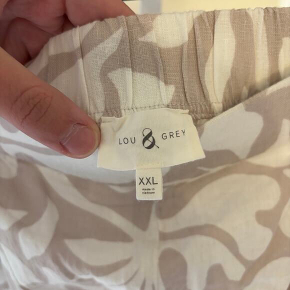 Loft Lou & Grey NWT Jungle Linen Cotton Wide Leg Crop Pant & Tie Front Tank XXL - Picture 13 of 15